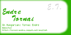 endre tornai business card